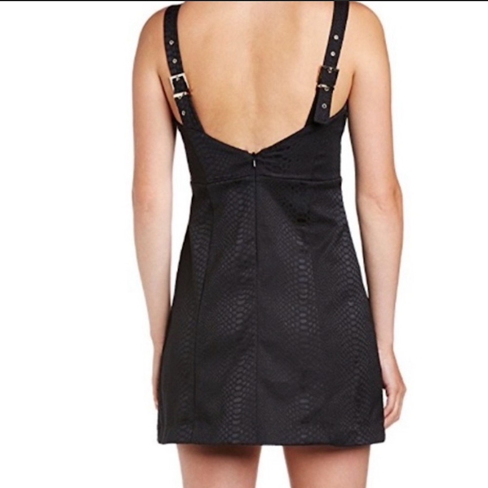 🖤 MINKPINK - Black Snake Eyes Dress with Buckle Strap Detail - Size M 🖤